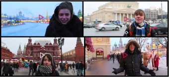 دانشجویان روسی زبان فارسی در مقابل دوربین یک ایرانی